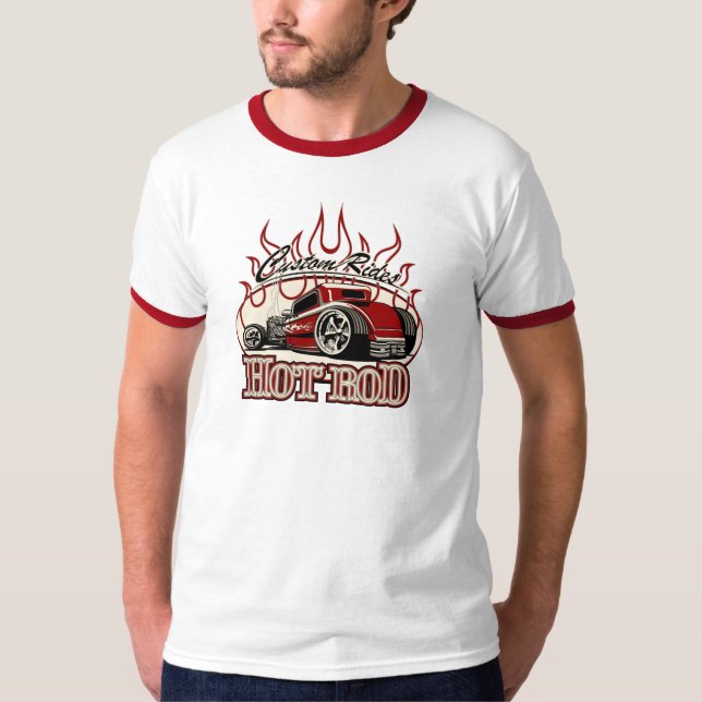 Tecknad hot rod t shirt (Framsida)