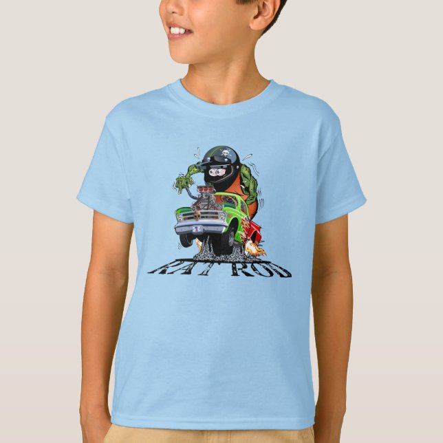 Tecknad hot rod t shirt (Framsida)