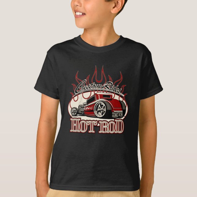 Tecknad hot rod t shirt (Framsida)