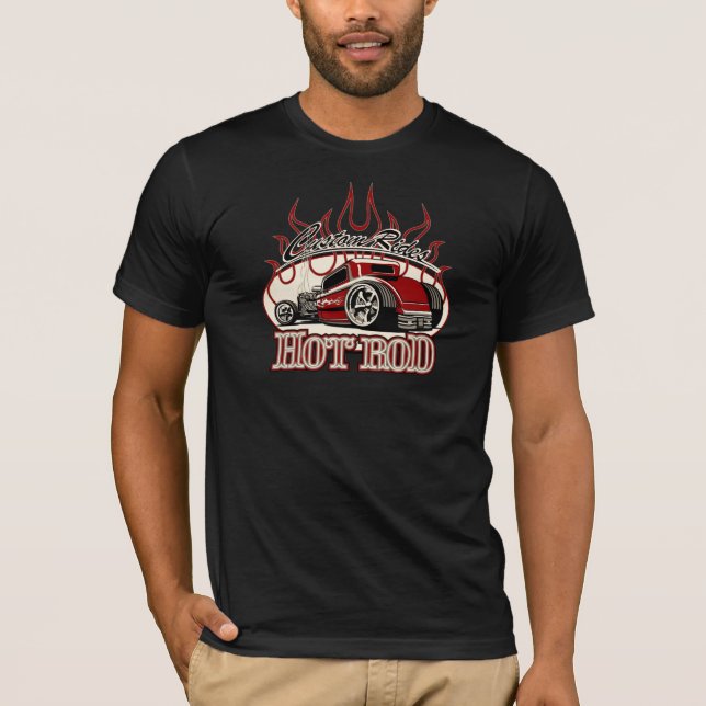 Tecknad hot rod t shirt (Framsida)