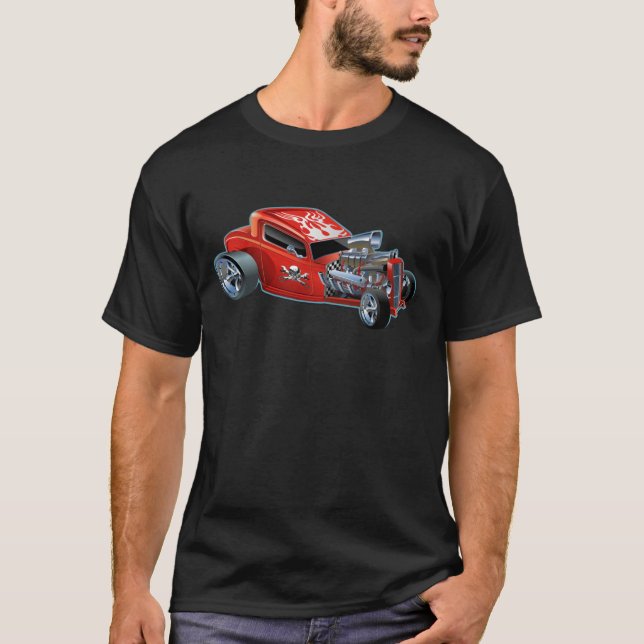 Tecknad hot rod t shirt (Framsida)