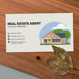 Tecknad House & Icons - Real Gods Agent Visitkort