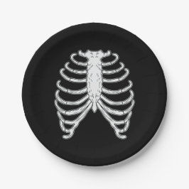 Tecknad Human Rib Cage Skeleton Bones Halloween
