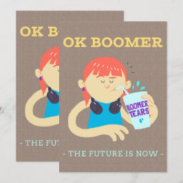 Tecknad humor Rollig Tecknad Boomer Meme Konst Inbjudningar