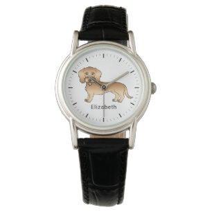 Tecknad hund av rasen Wheaten Wire Haired Dachshun Armbandsur