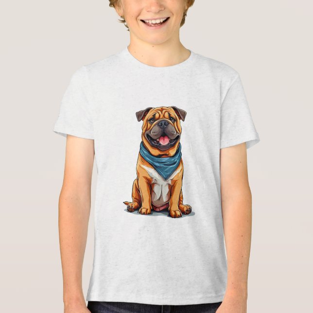 🐶 Tecknad Hund Barnkläder 🐶 T Shirt (Framsida)