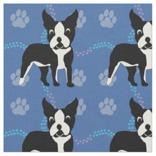 Tecknad hund - Boston Terrier v3 Tyg