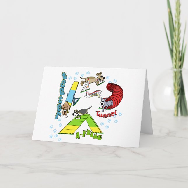 Tecknad hund-flexibilitetskort kort (Framsida)