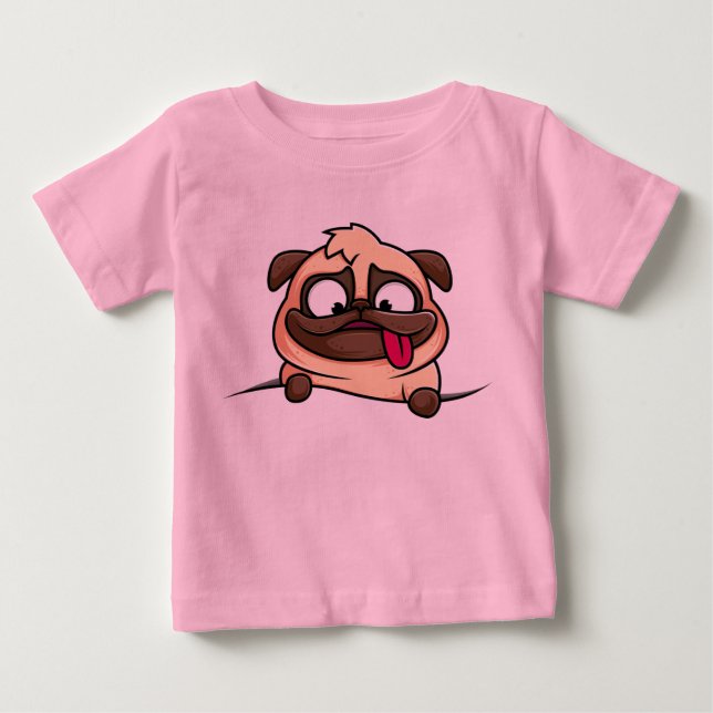Tecknad hund Funny T Shirt (Framsida)