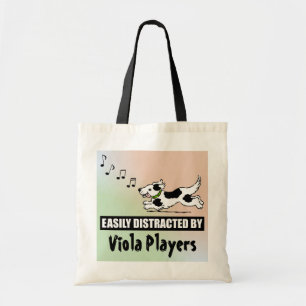 Tecknad hund har lätt distraherats av Viola Player Tygkasse