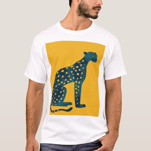 Tecknad hund i Ultra Simple Stil T-Shirt (Framsida)