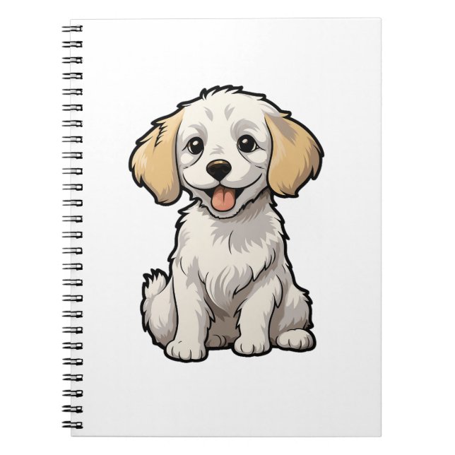 Tecknad hund illustration anteckningsbok (Framsidan)