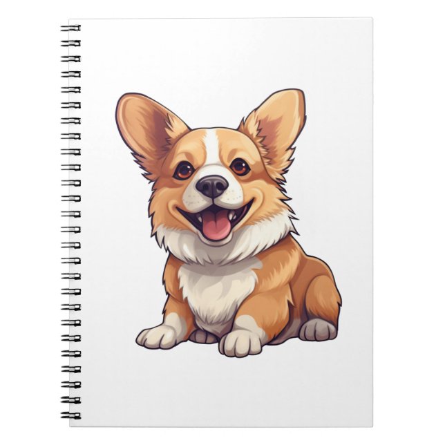 Tecknad hund illustration anteckningsbok (Framsidan)