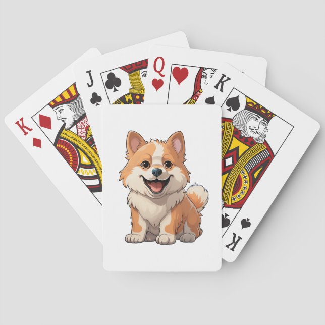 Tecknad hund illustration casinokort (Baksidan)