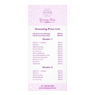 Tecknad hund-illustration för gromning reklamkort