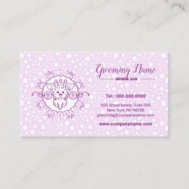 Tecknad hund-illustration för gromning visitkort