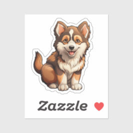 Tecknad hund illustration klistermärken