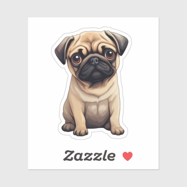 Tecknad hund illustration klistermärken (Ark)