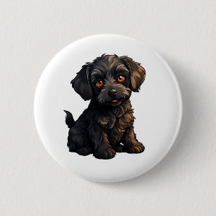 Tecknad hund illustration knapp