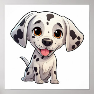 Tecknad hund illustration poster