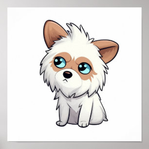 Tecknad hund illustration poster