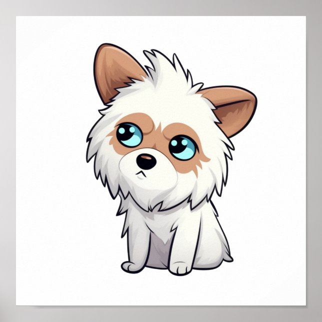 Tecknad hund illustration poster (Framsidan)
