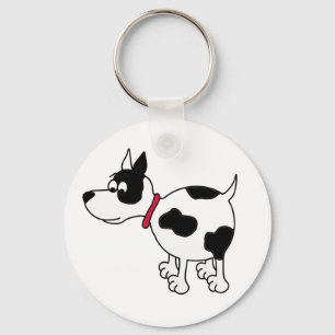 Tecknad hund Keychain Nyckelring