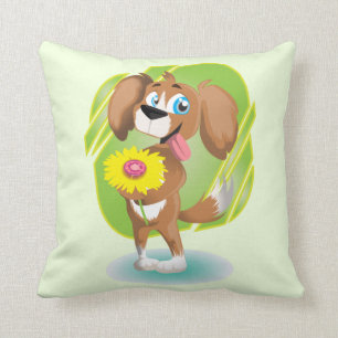 Tecknad hund kudde
