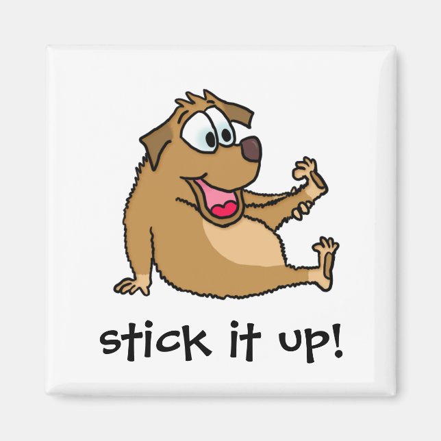 Tecknad hund Magnet (Framsidan)