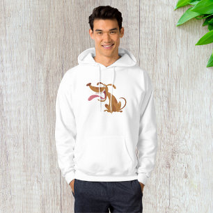 Tecknad hund med Big Smile och Tunga ut Hoodie