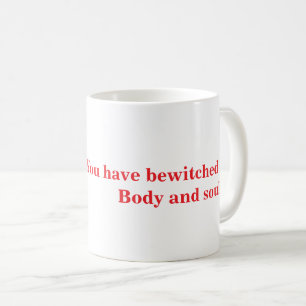 ☕ Tecknad hund med hjärtan present till hundälskar Kaffemugg