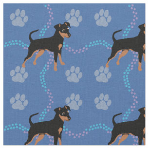 Tecknad hund - Miniature Pinscher v5 Tyg