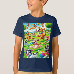 Tecknad hund Park T Shirt