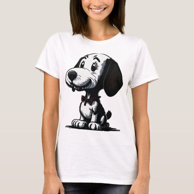 Tecknad hund t shirt (Framsida)