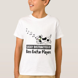 Tecknad hund uppdelat av Bass Guitar Players T Shirt