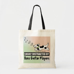 Tecknad hund uppdelat av Bass Guitar Players Tygkasse