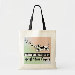 Tecknad hund uppdelat av Upright Bass Players Tygkasse