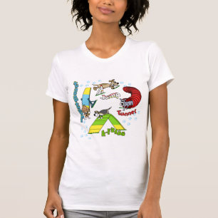 Tecknad hundAgilitykvinna TShirt Tee