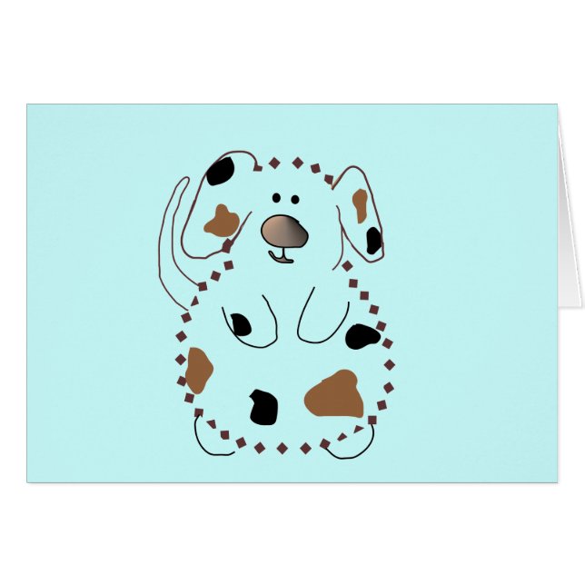 Tecknad hundTshirts och gåvor Hälsningskort (Framsidan Horizontal)
