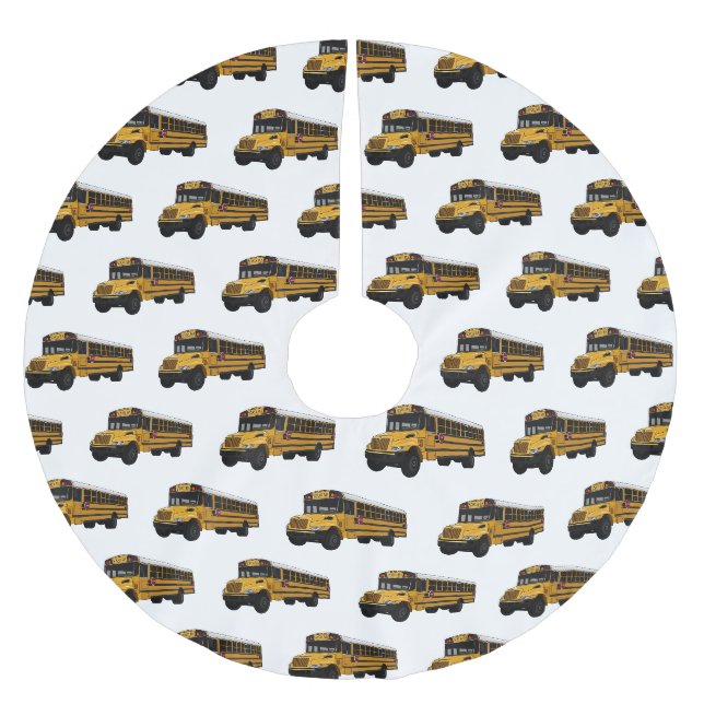 TECKNAD i BUSS Julgransmatta Borstad Polyester (Framsidan)