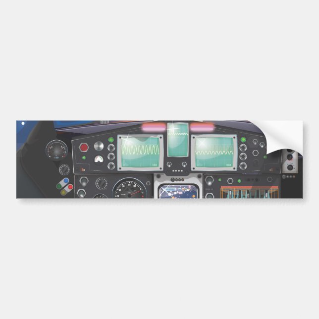 Tecknad i cockpit bildekal (Framsidan)