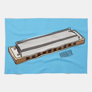 Tecknad i Harmonica Kökshandduk