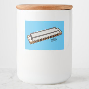 Tecknad i Harmonica Mat Etiketter