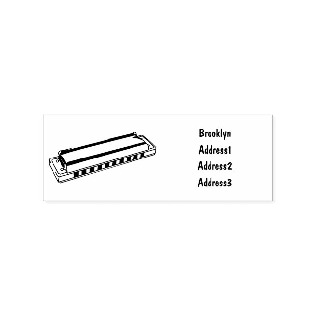 Tecknad i Harmonica Stämpel (Tryck)