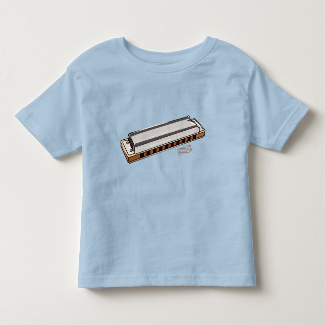 Tecknad i Harmonica T Shirt (Framsida)