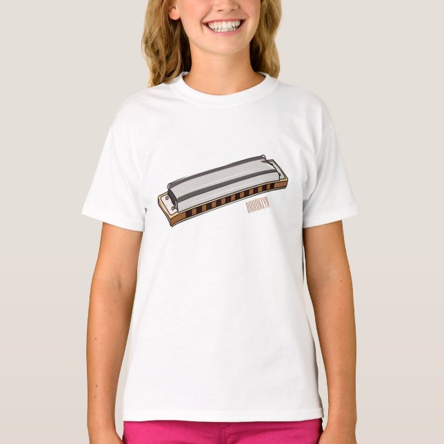 Tecknad i Harmonica T Shirt (Framsida)