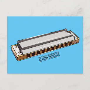 Tecknad i Harmonica Vykort