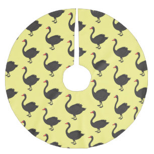 Tecknad i Svarta svan Julgransmatta Borstad Polyester