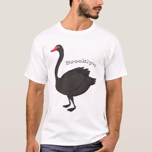 Tecknad i Svarta svan T Shirt (Framsida)