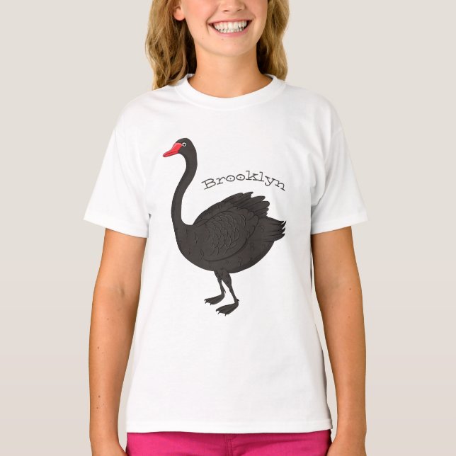 Tecknad i Svarta svan T Shirt (Framsida)